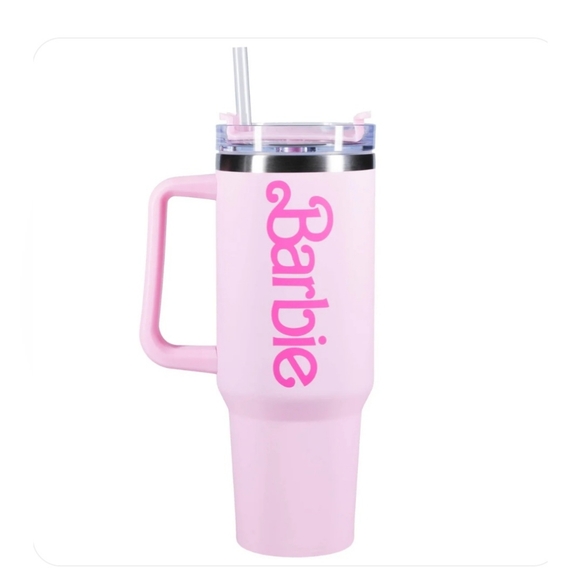 Barbie Other - NWT Barbie 40 oz XL Travel Mug with Straw